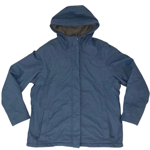 LL Bean Womens Fleece Lined hooded Parka Jacket XL Warm Winter Outdoor Coat - Picture 5 of 17
